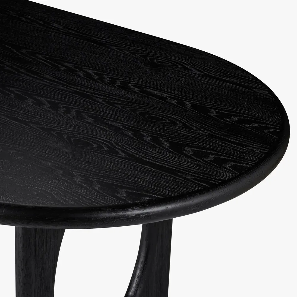 Arley Oval Dining Table - Black, Oak