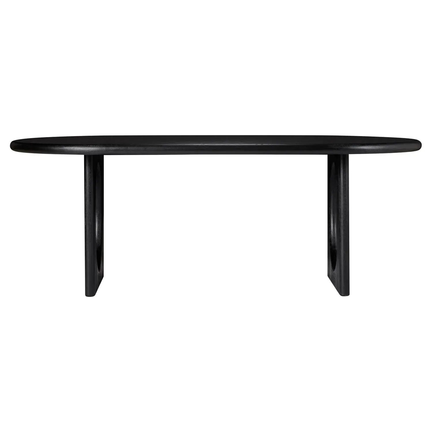 Arley Oval Dining Table - Black, Oak