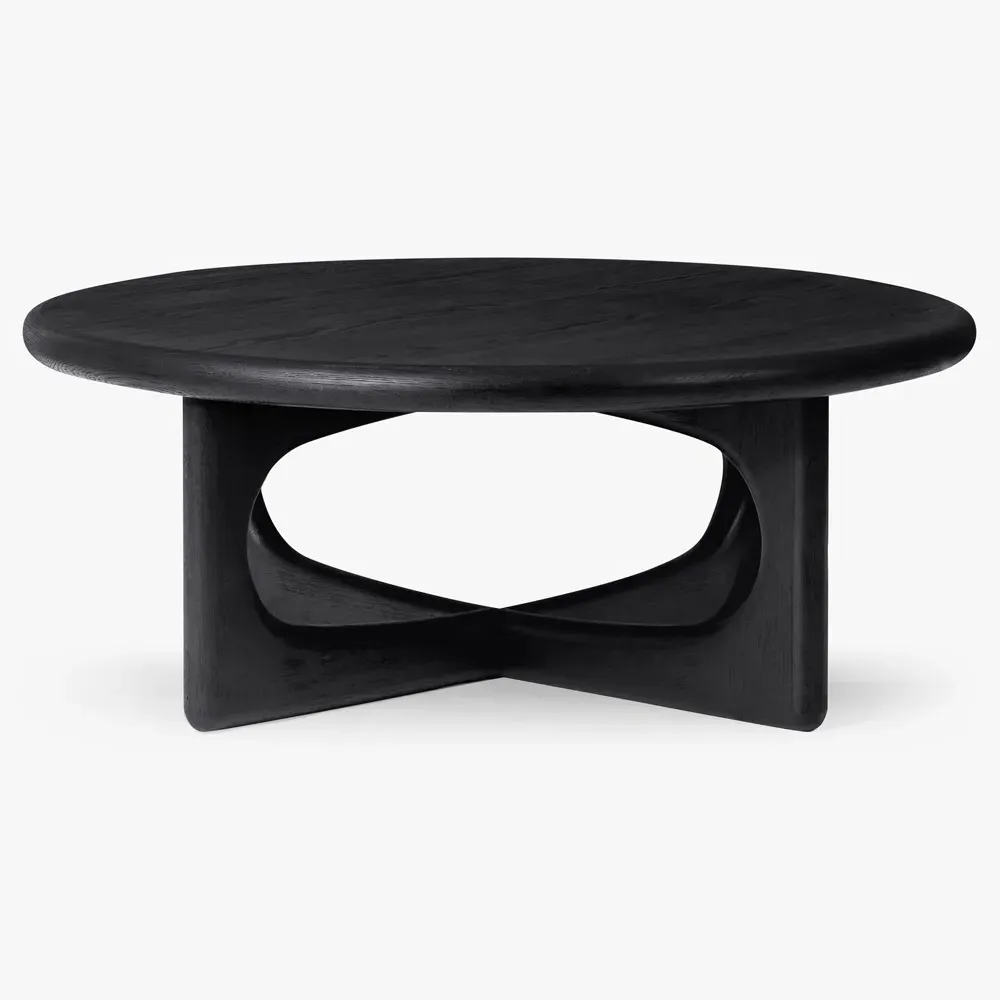 Arley Round Coffee Table - Black, Oak