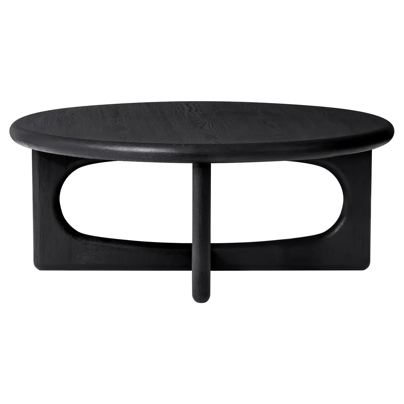 Arley Round Coffee Table - Black, Oak