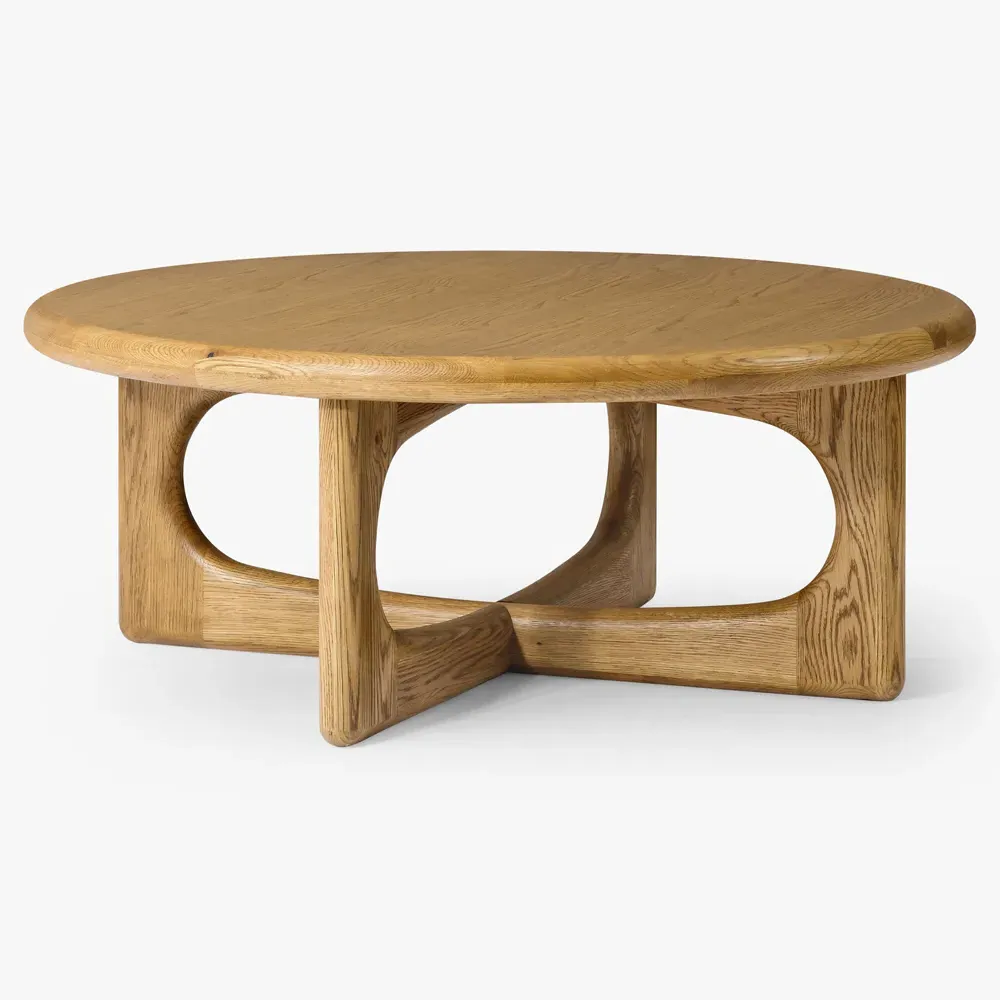 Arley Round Coffee Table - Natural, Oak