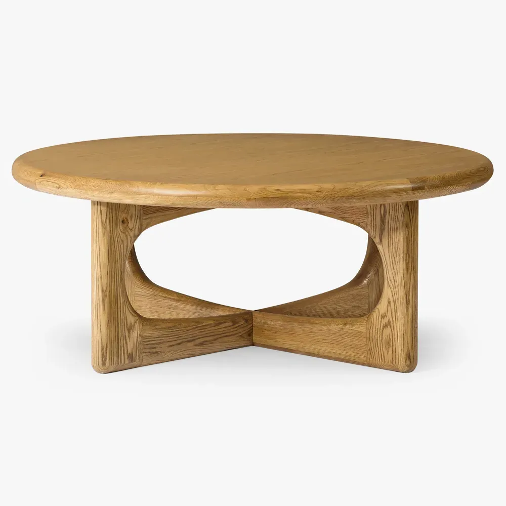 Arley Round Coffee Table - Natural, Oak