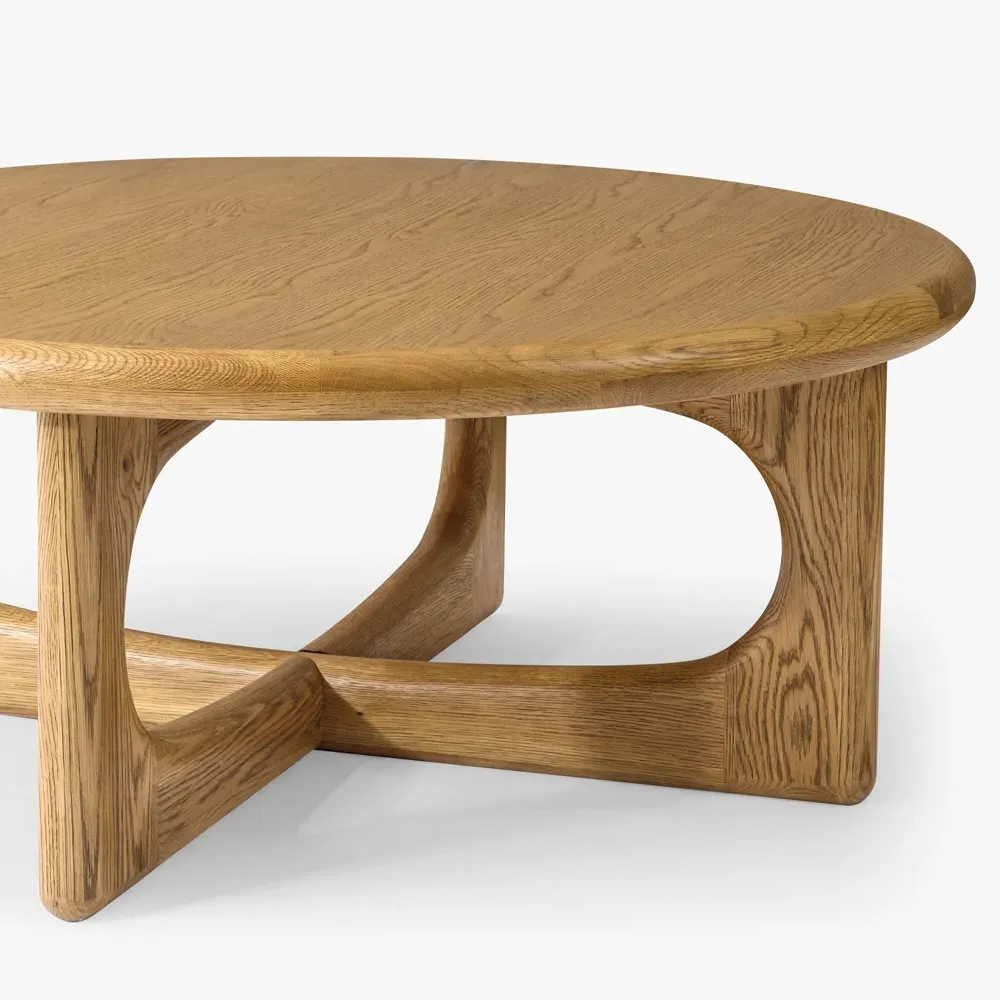 Arley Round Coffee Table - Natural, Oak