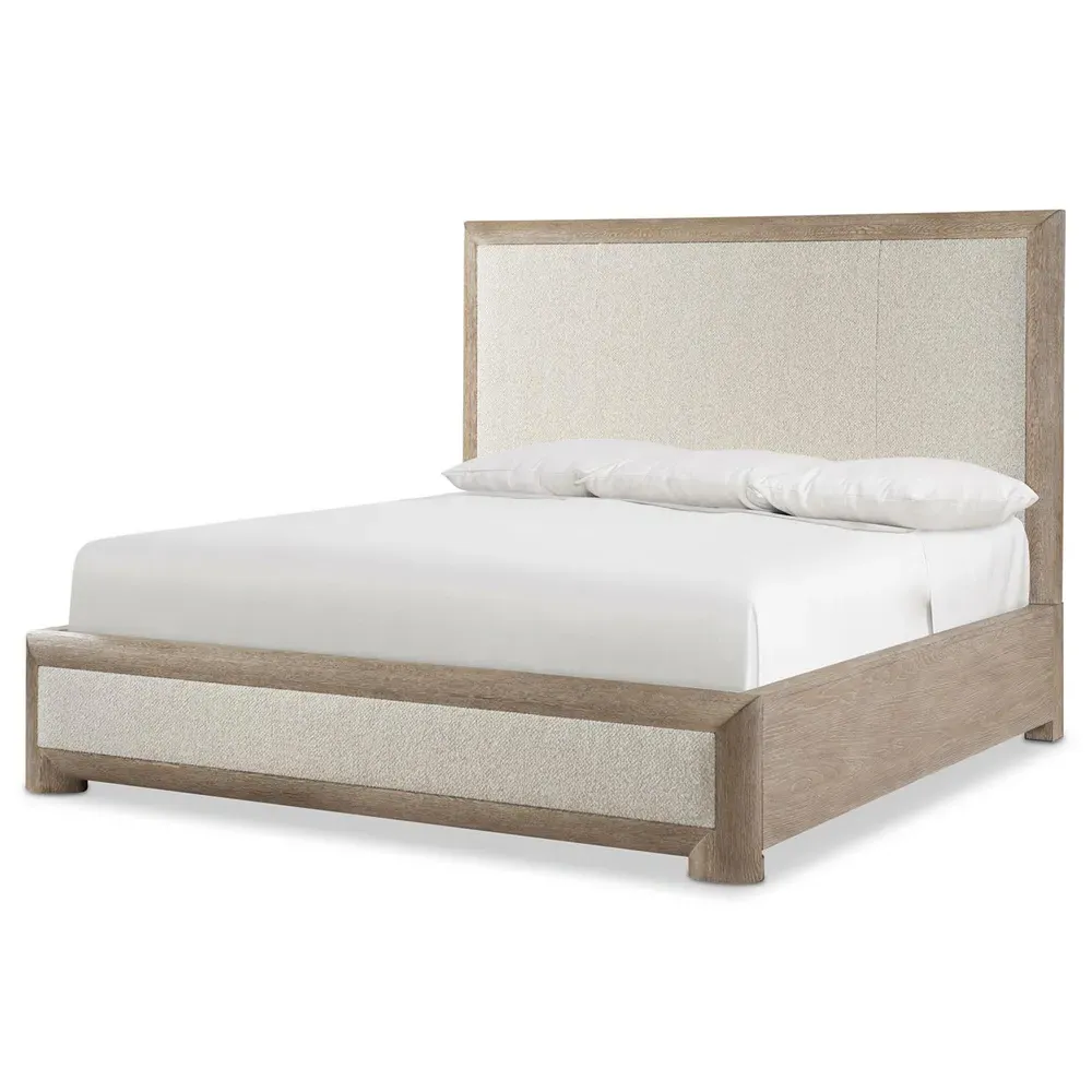 Arlo Cal King Size Bed Frame - Beige, Wood