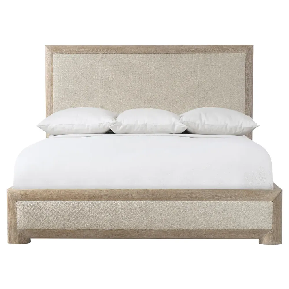 Arlo King Size Bed Frame - Beige, Wood