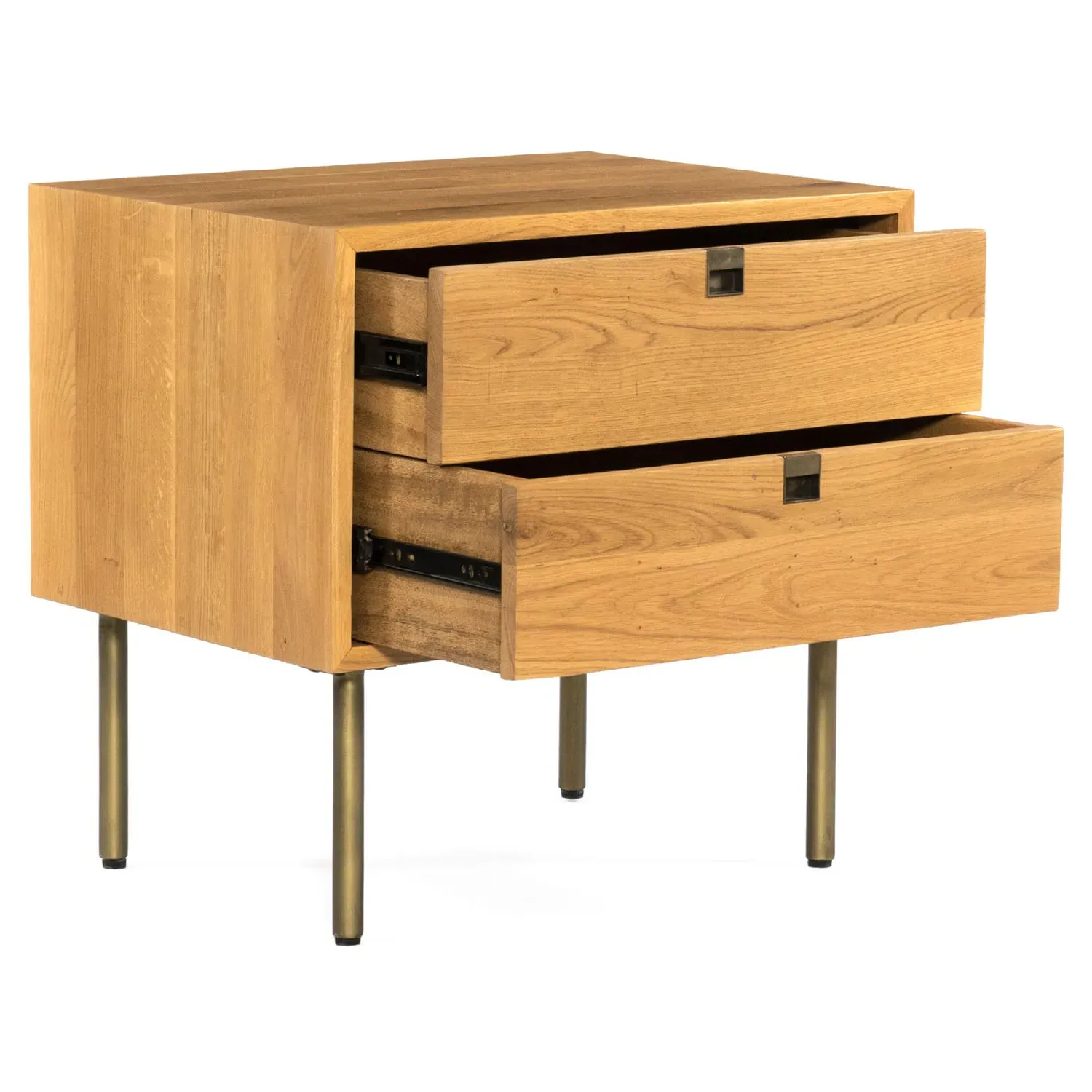 Arlyn 2 Drawer Nightstand - Brown, Oak