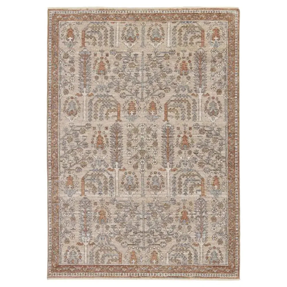 Armani Global Bazaar Floral Patterned Rug - Slate Grey