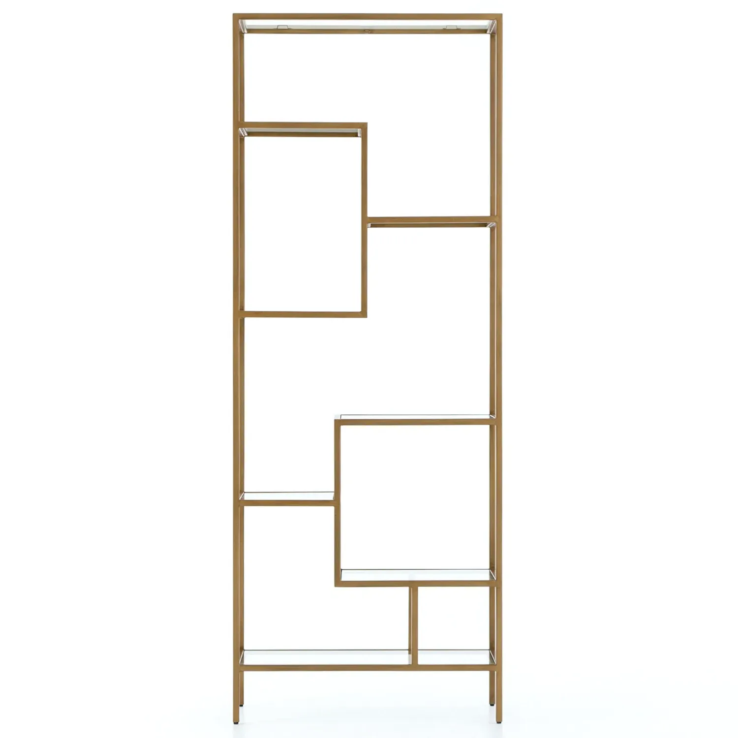 Arnaz Bookcase - Antique Brass, Iron Glass image