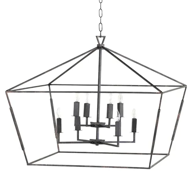 Arnold Lantern Style Chandelier - Antique Bronze, Iron image