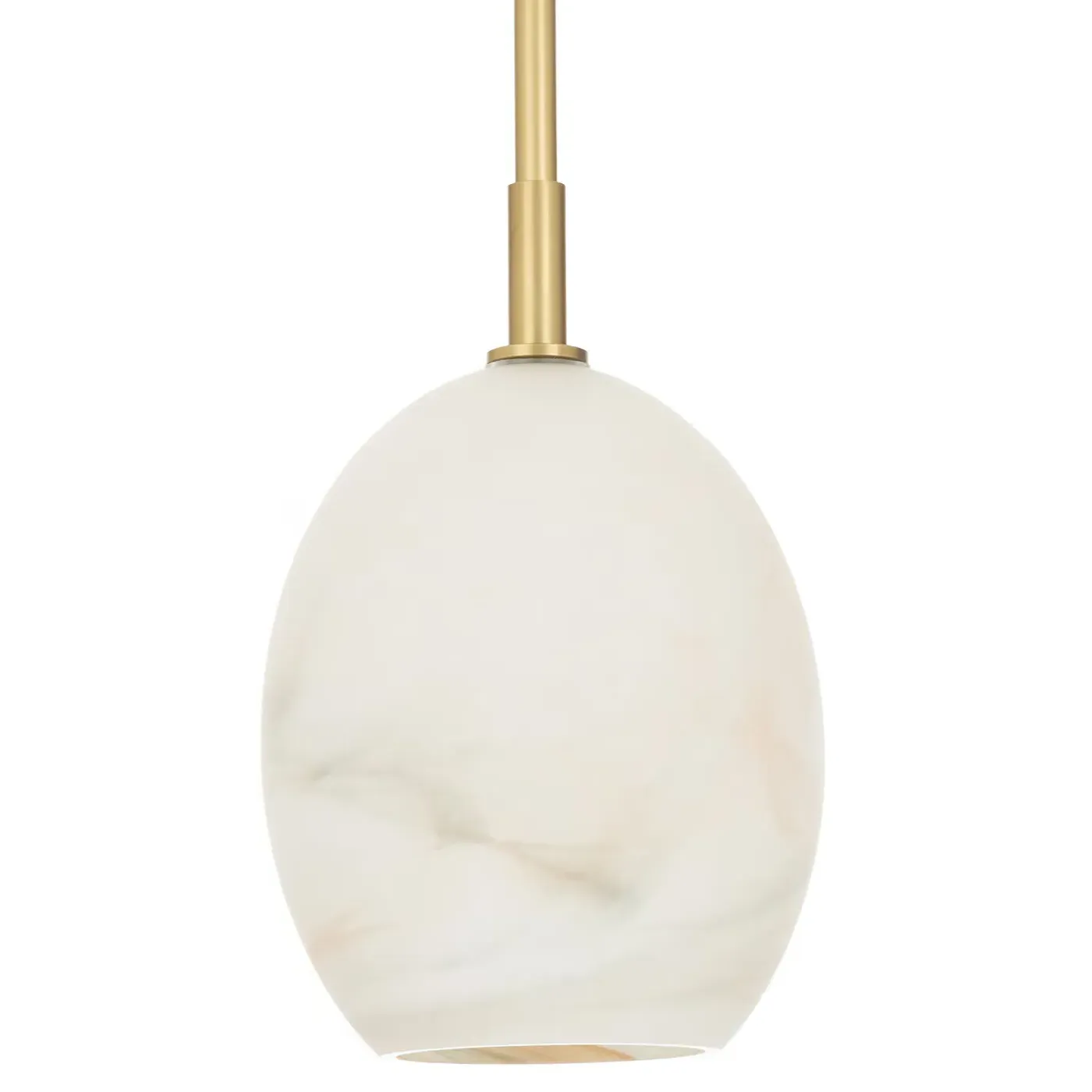 Artemis Single Pendant Light - Natural Brass, Glass
