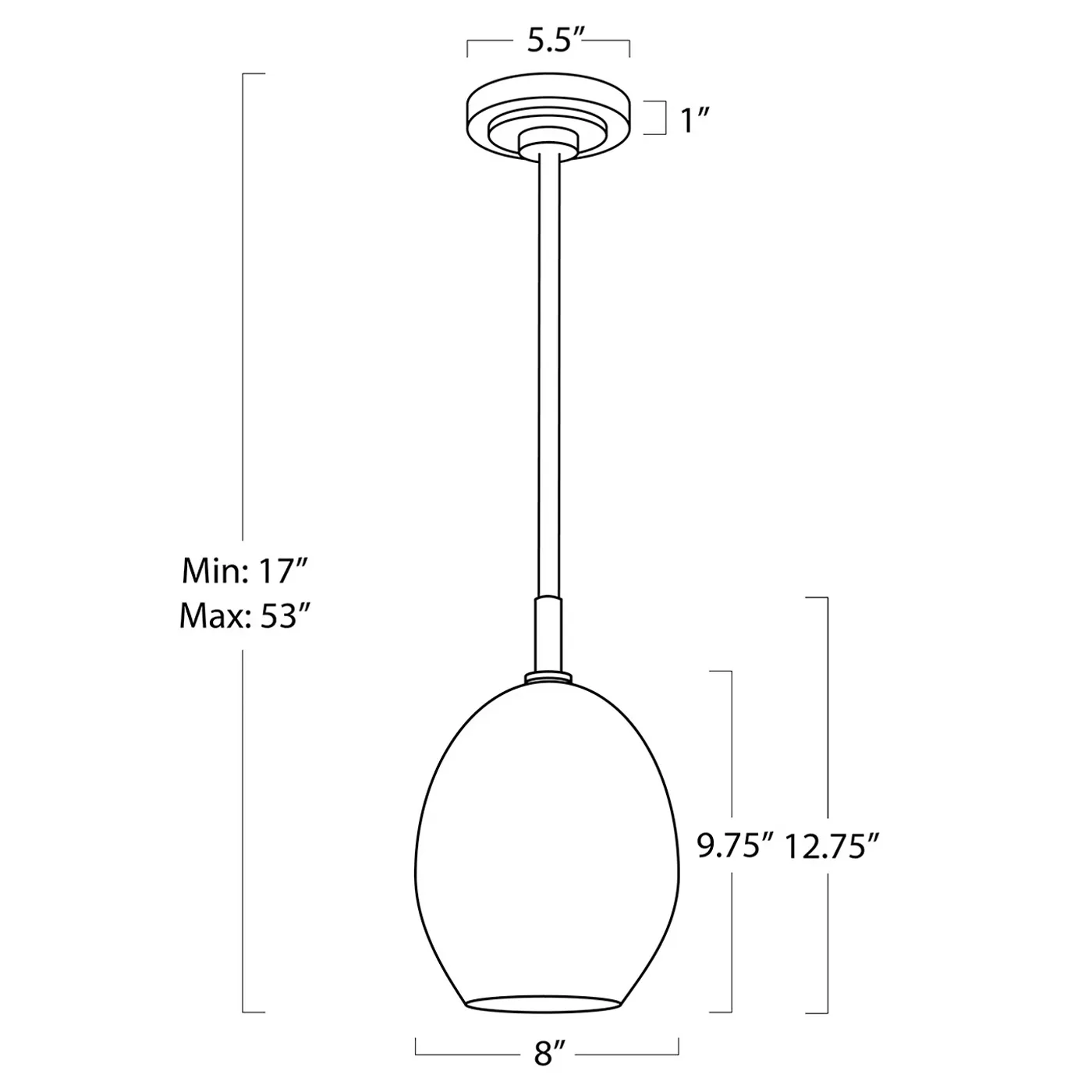 Artemis Single Pendant Light - Natural Brass, Glass