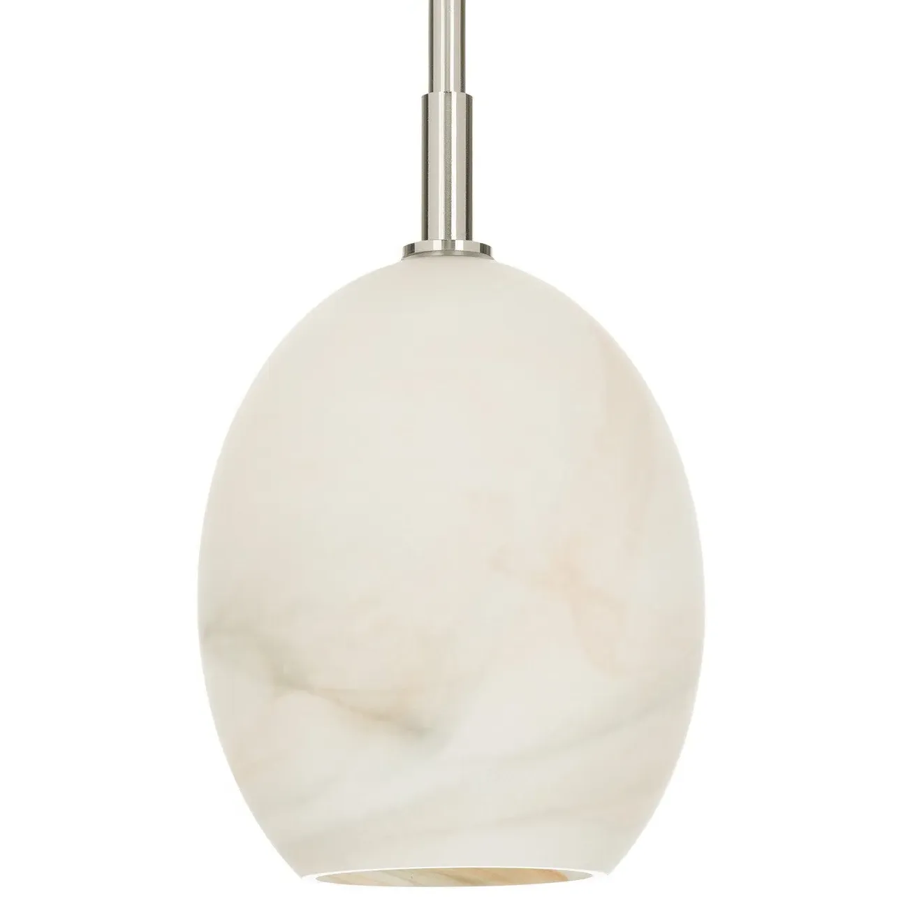 Artemis Single Pendant Light - Polished Nickel, Glass