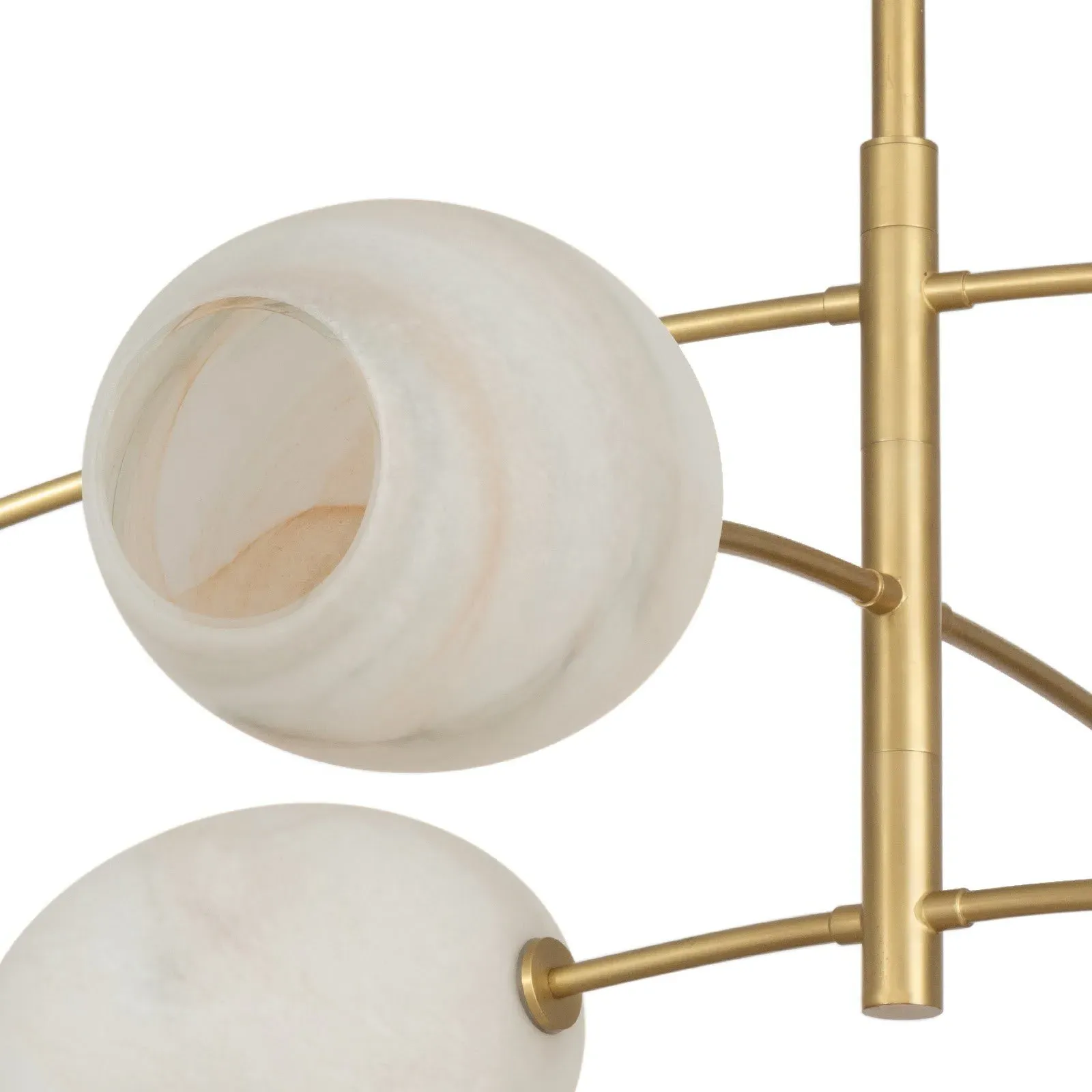 Artemis Sputnik Chandelier - Natural Brass, Glass