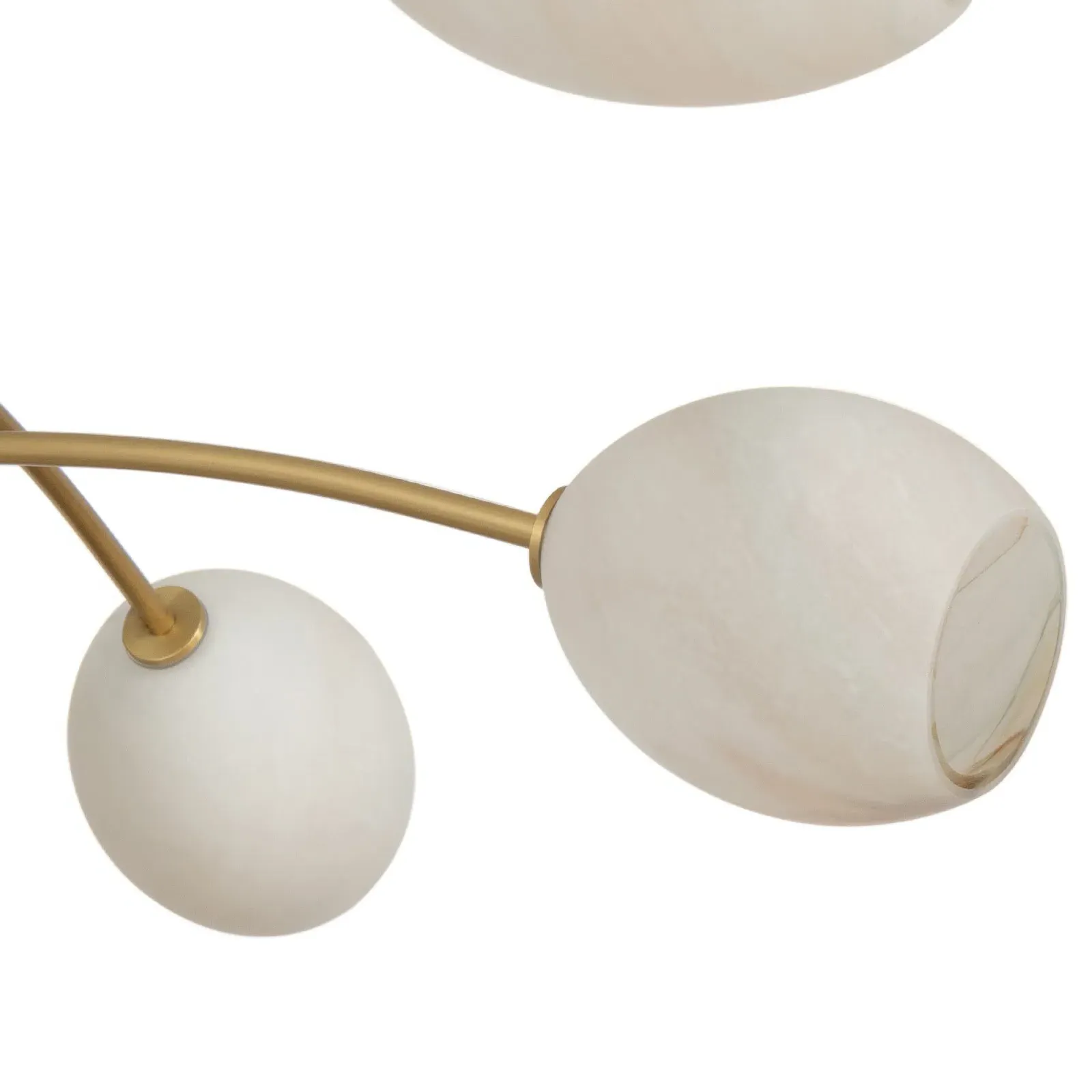 Artemis Sputnik Chandelier - Natural Brass, Glass