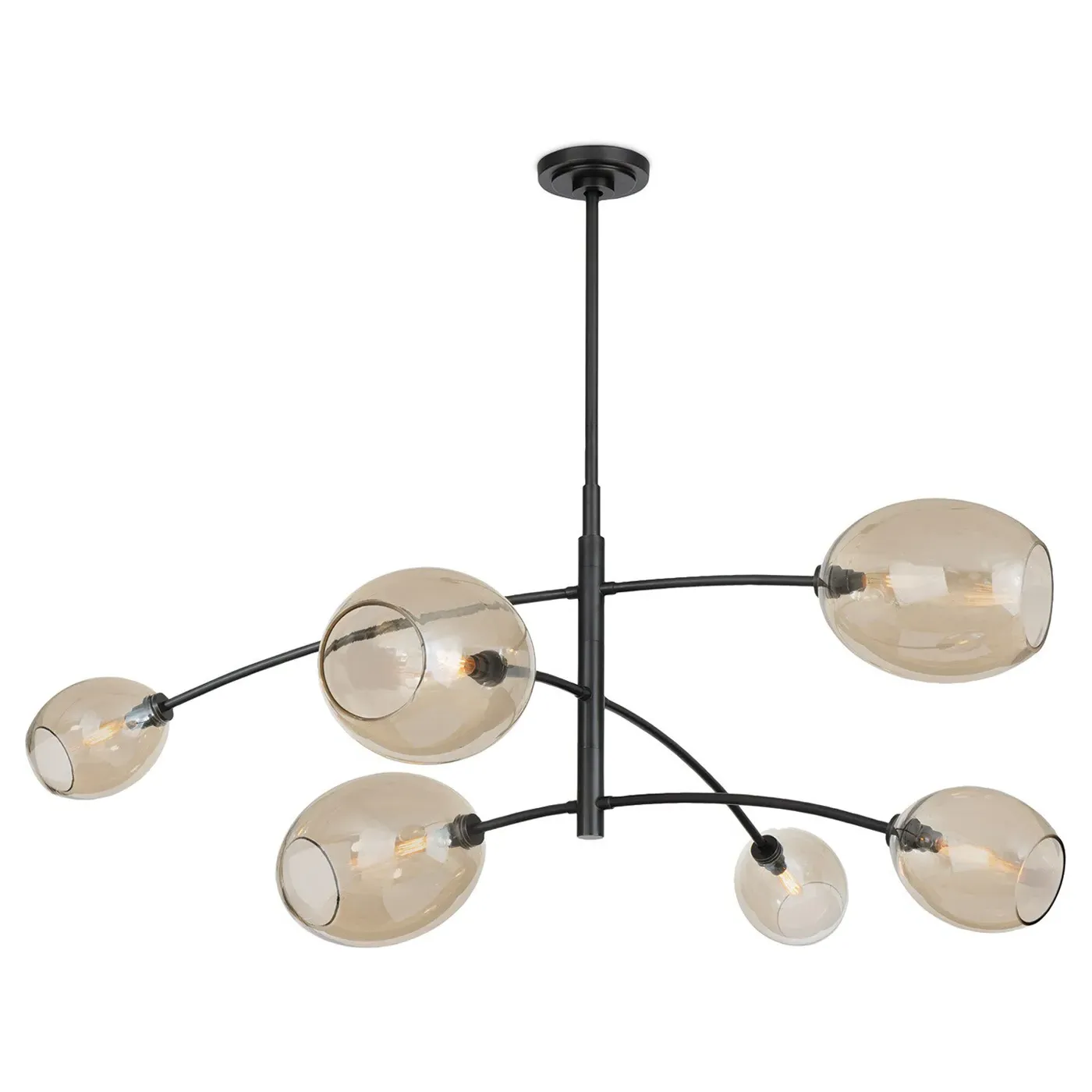 Artemis Sputnik Chandelier - Oil Rubbed Bronze, Glass