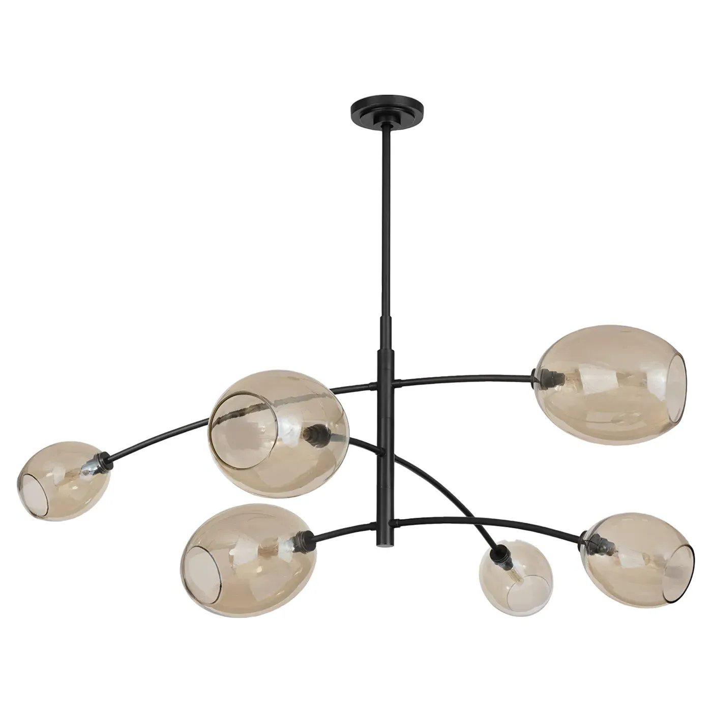 Artemis Sputnik Chandelier - Oil Rubbed Bronze, Glass