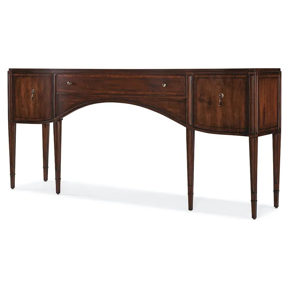 Arthur Curved Console Table - Cherry Wood