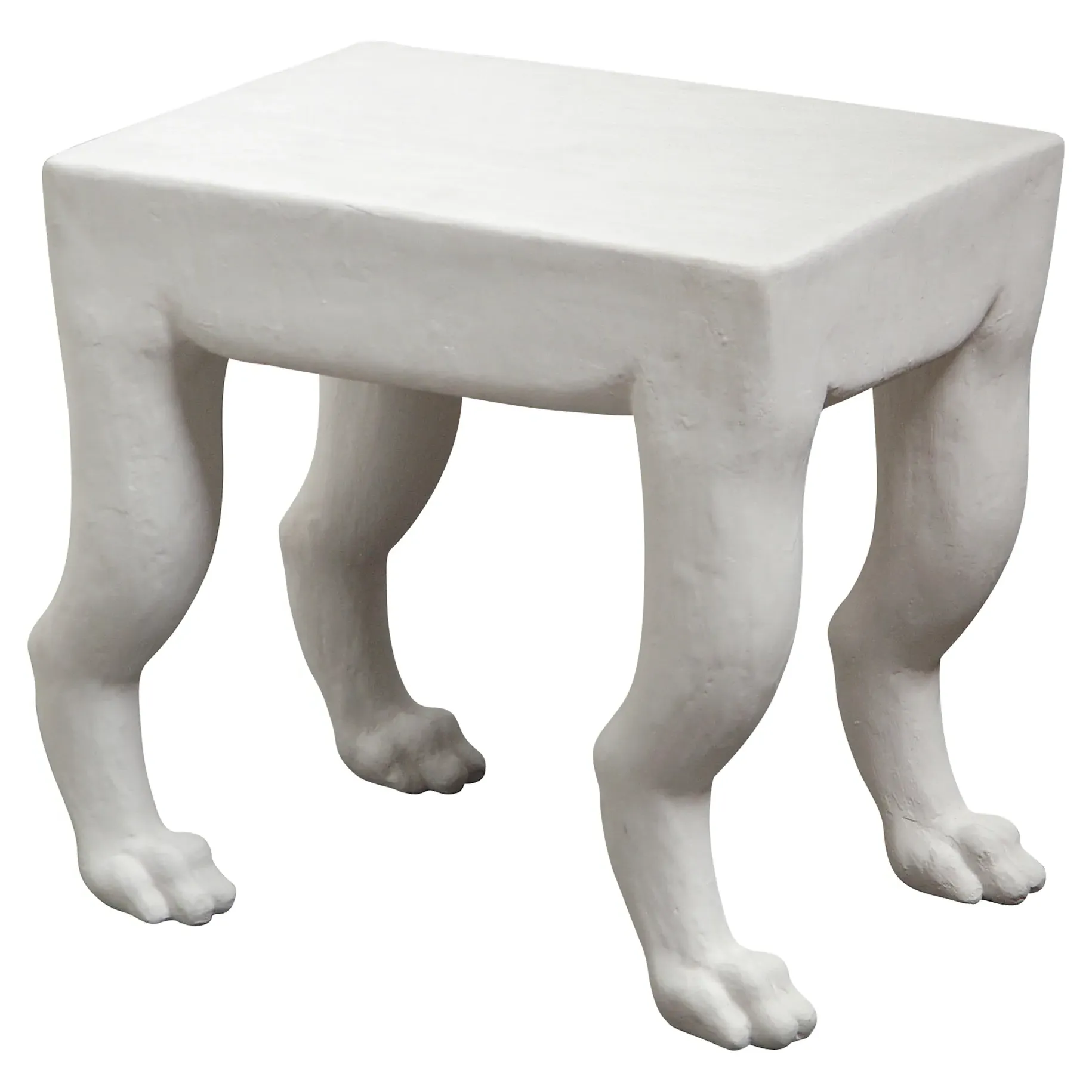 Arthur Footed Stool - White image