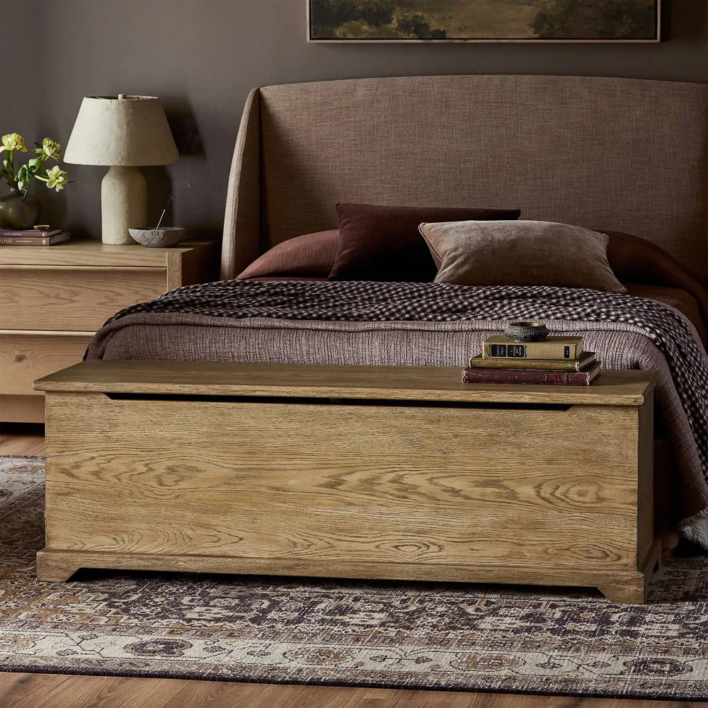 Arthur Storage Bench - Brown, Oak Wood