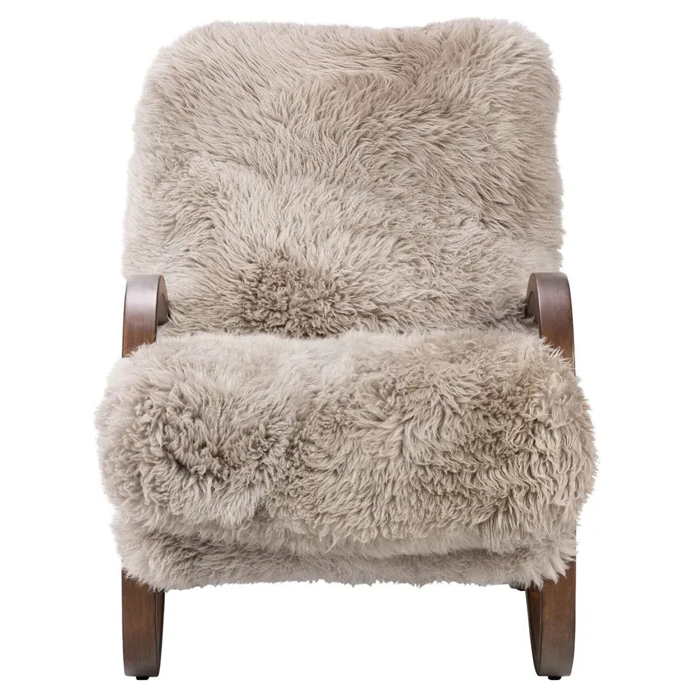 Artie Occasional Chair - Beige, Wool Fur