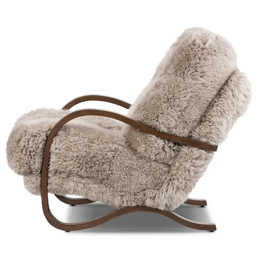 Artie Occasional Chair - Beige, Wool Fur