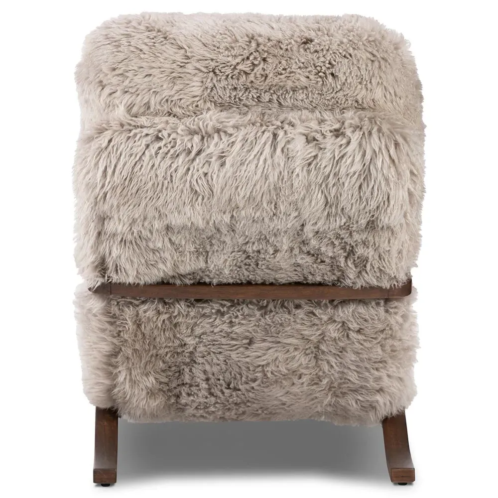 Artie Occasional Chair - Beige, Wool Fur