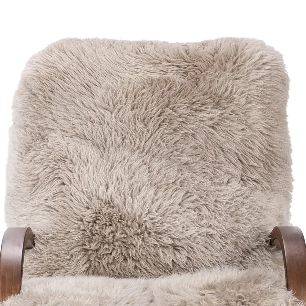 Artie Occasional Chair - Beige, Wool Fur
