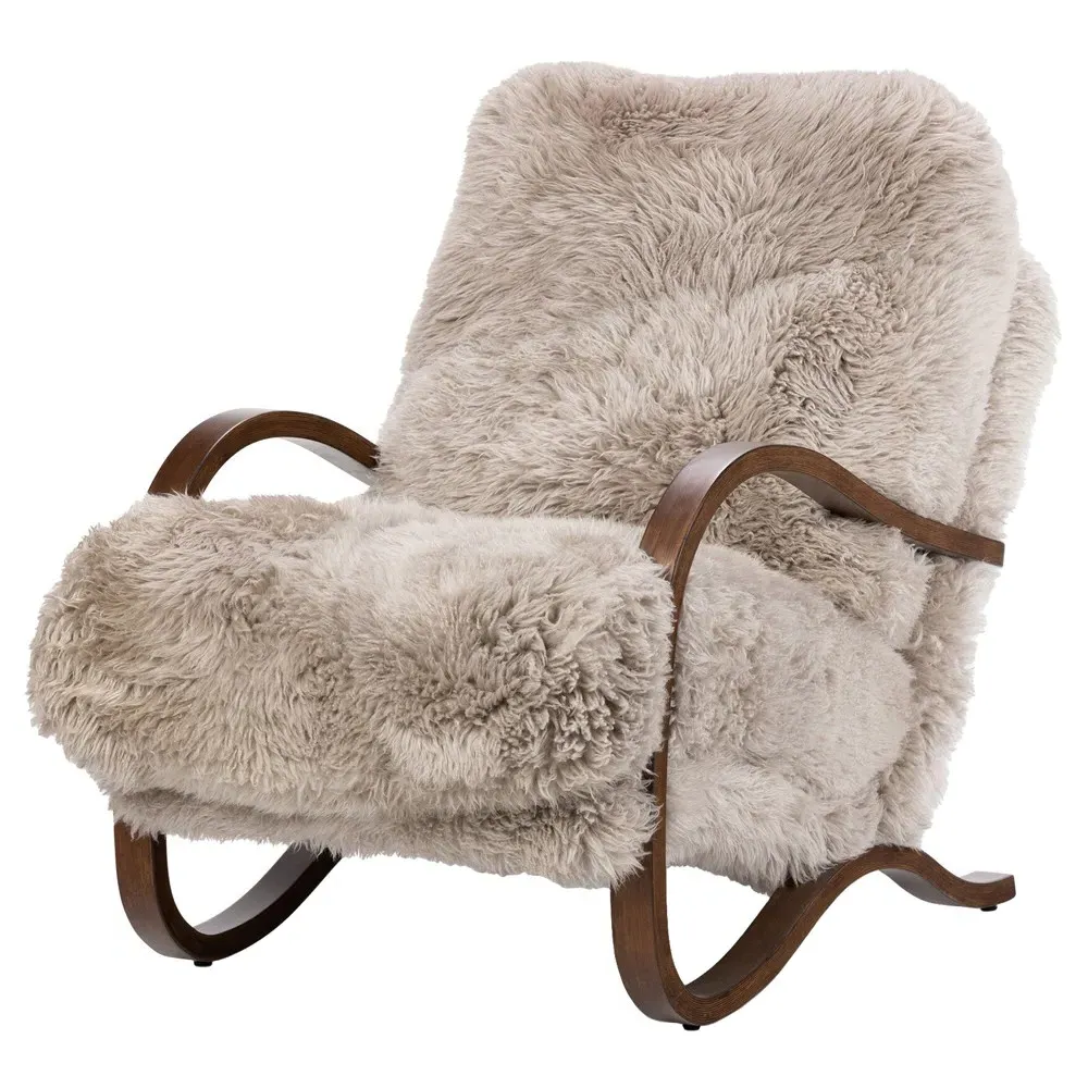 Artie Occasional Chair - Beige, Wool Fur image