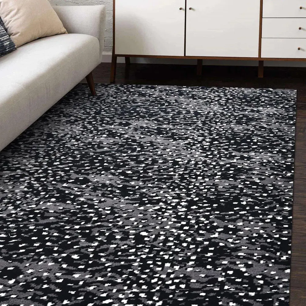 Arvin 3x5 Hand Knotted Rug - Black, Wool