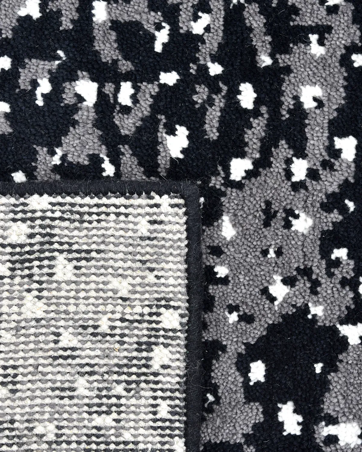 Arvin 8x10 Hand Knotted Rug - Black, Wool