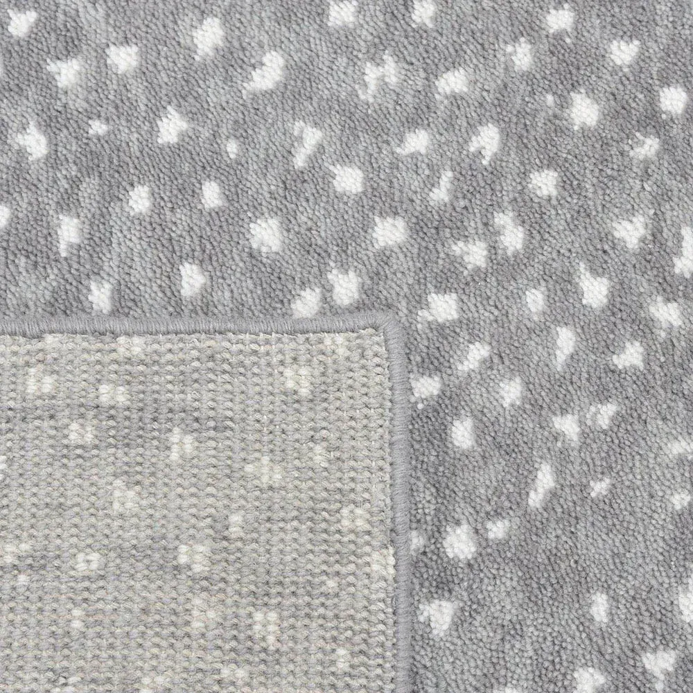 Arvin Dot Patterned Hand Knotted Rug - Grey, Wool