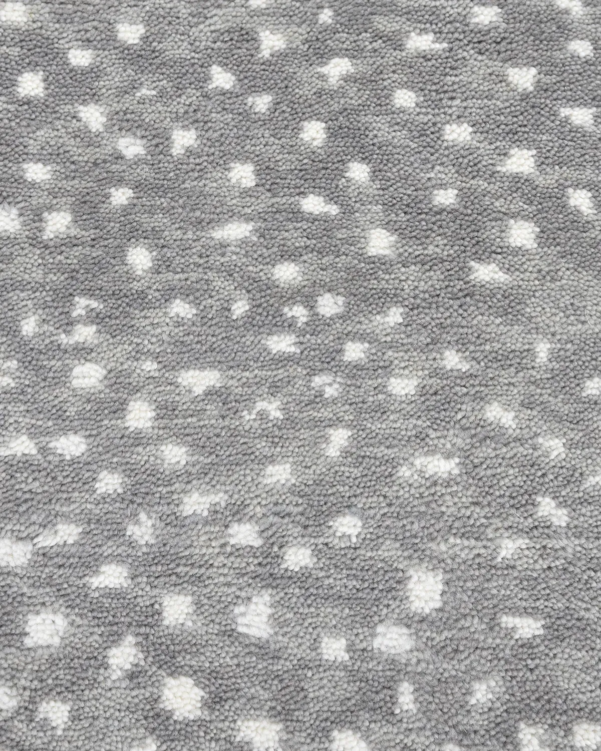Arvin Dot Patterned Hand Knotted Rug - Grey, Wool