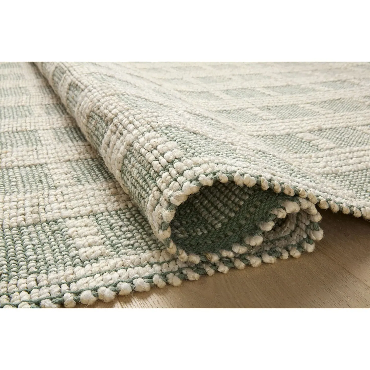Arwen Large Striped Rug - Green, Jute