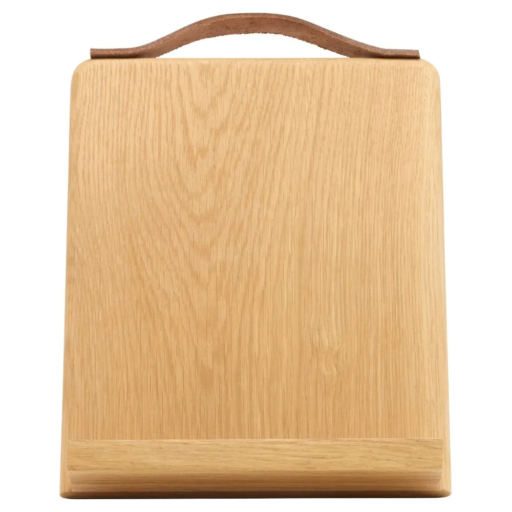 Arwen Recipe Stand with Leather Handle - Natural, Wood