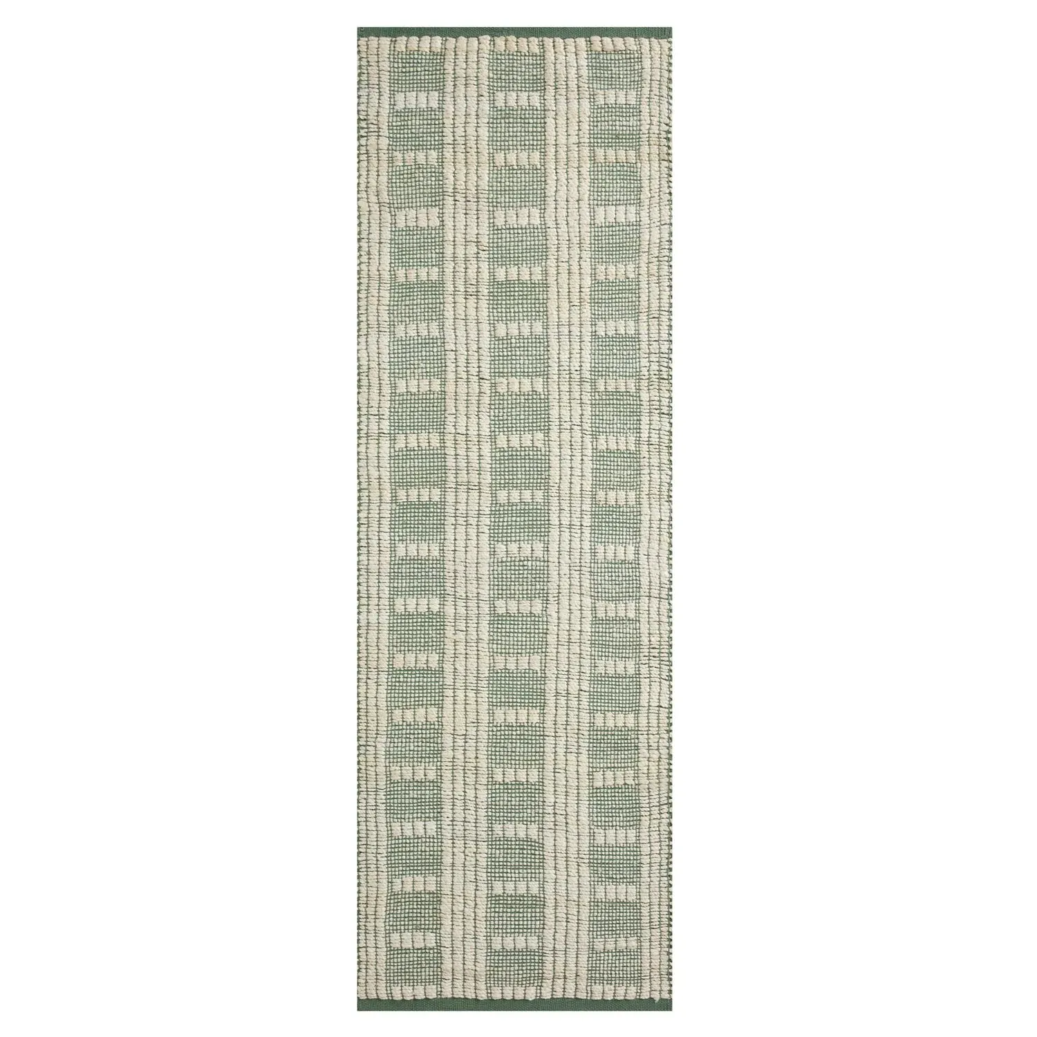 Arwen Striped Runner Rug - Green, Jute