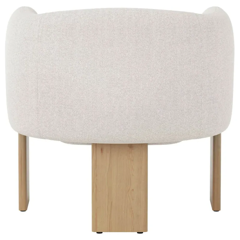 Asahina Barrel Chair - Dove Cream, Natural Oak
