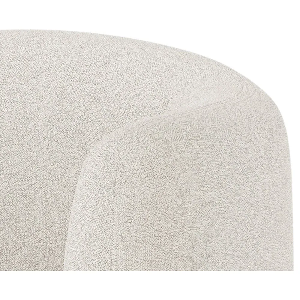 Asahina Barrel Chair - Dove Cream, Natural Oak