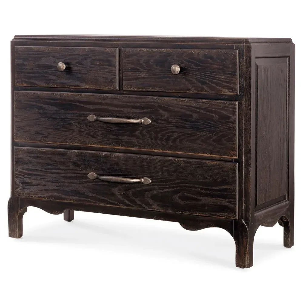 Asher Bachelor Chest - Dark Brown, Oak