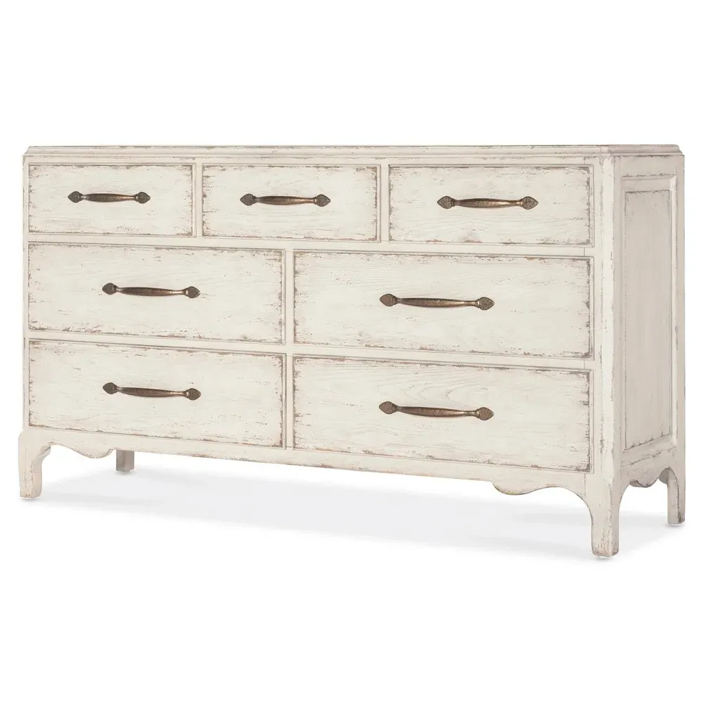 Asher Double Dresser - White, Oak