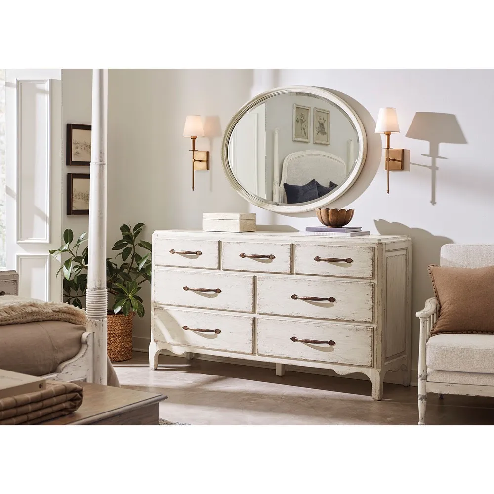 Asher Double Dresser - White, Oak