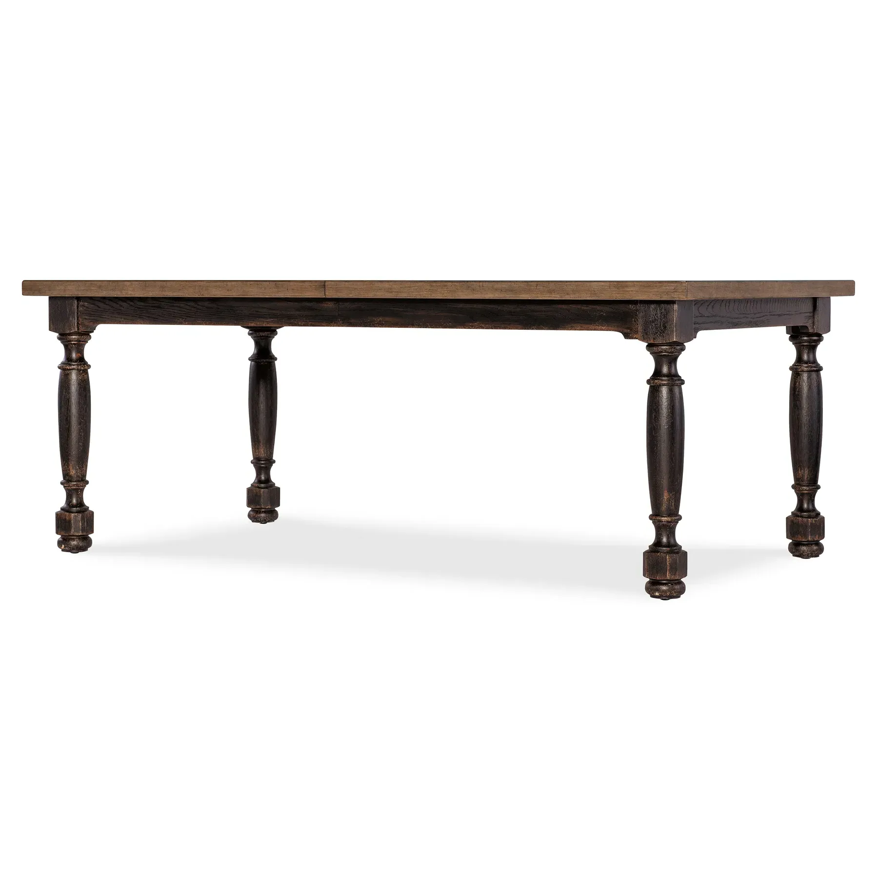 Asher Extendable Rectangular Dining Table - Brown, Oak
