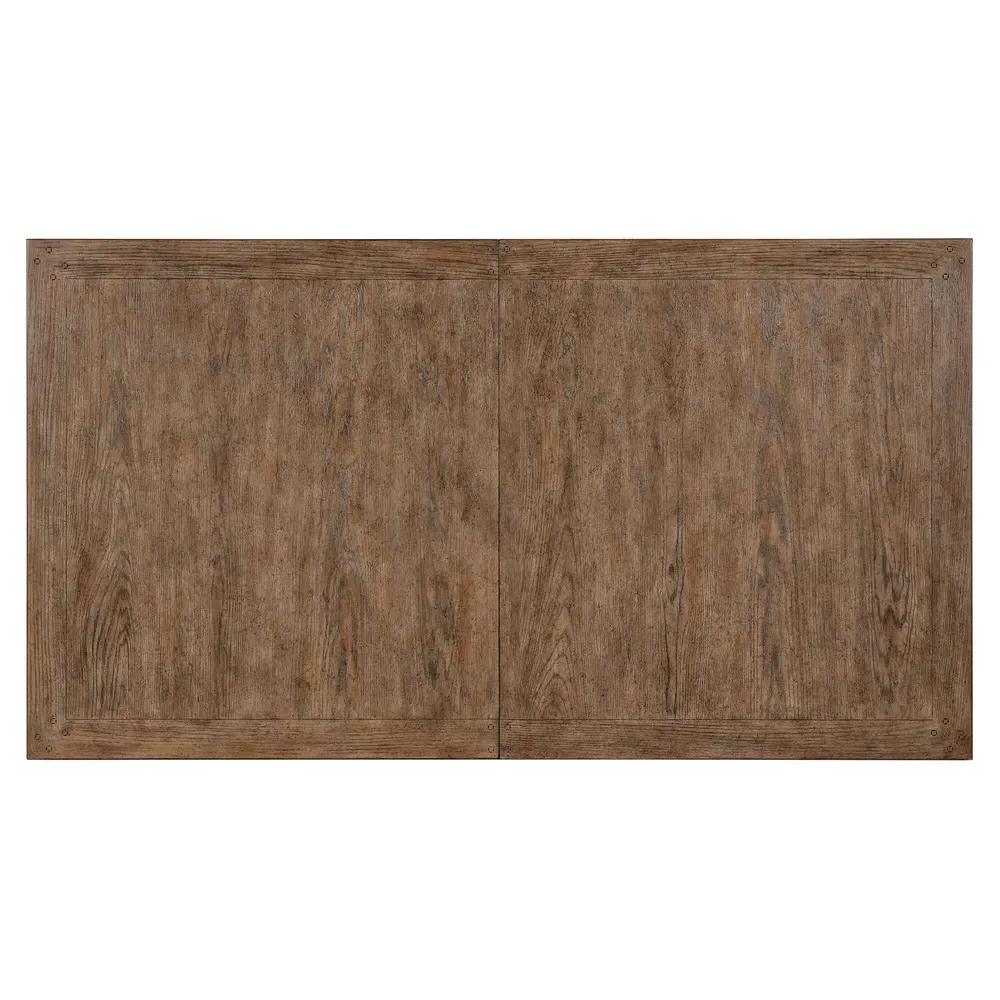 Asher Extendable Rectangular Dining Table - Brown, Oak