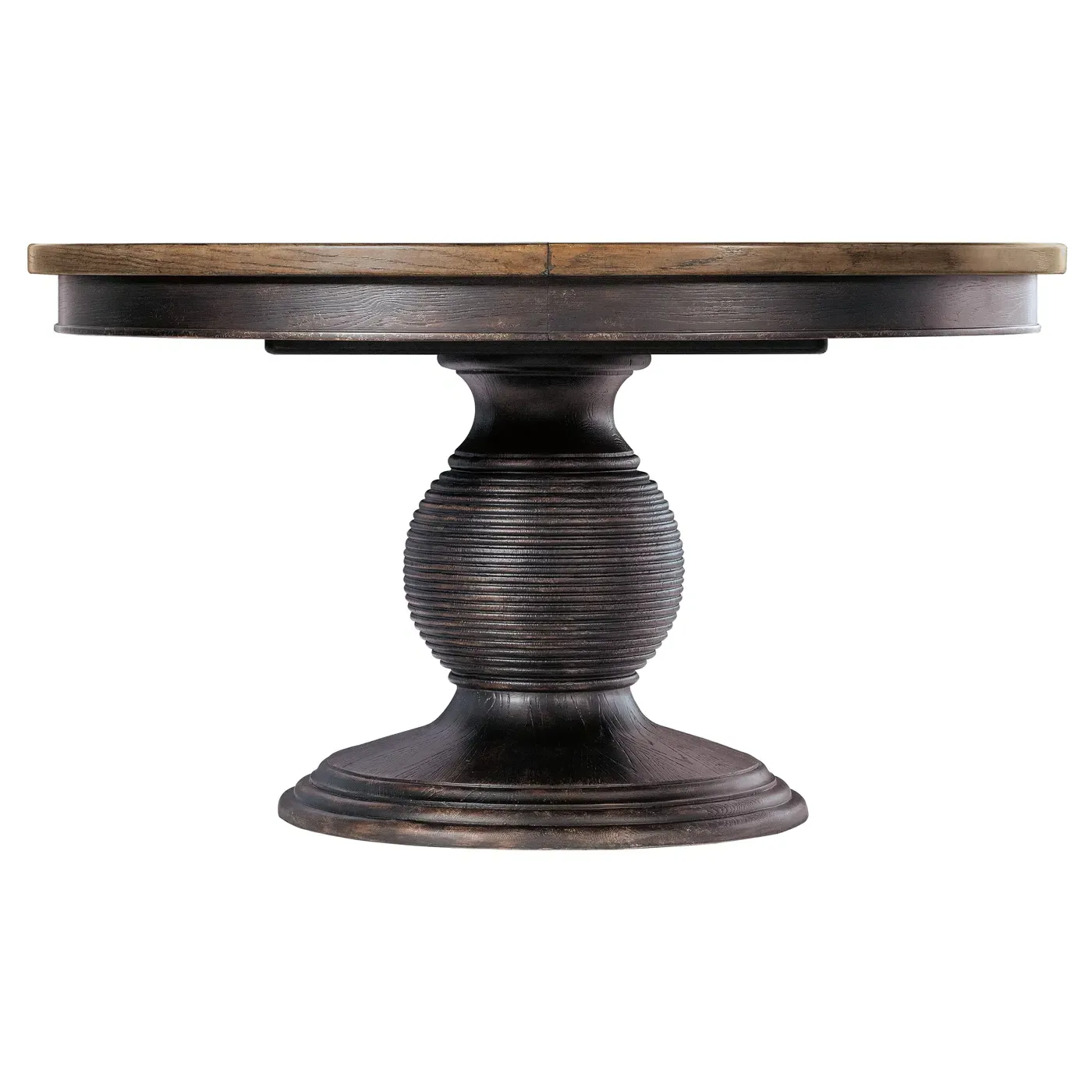 Asher Extendable Round Dining Table - Brown, Oak image