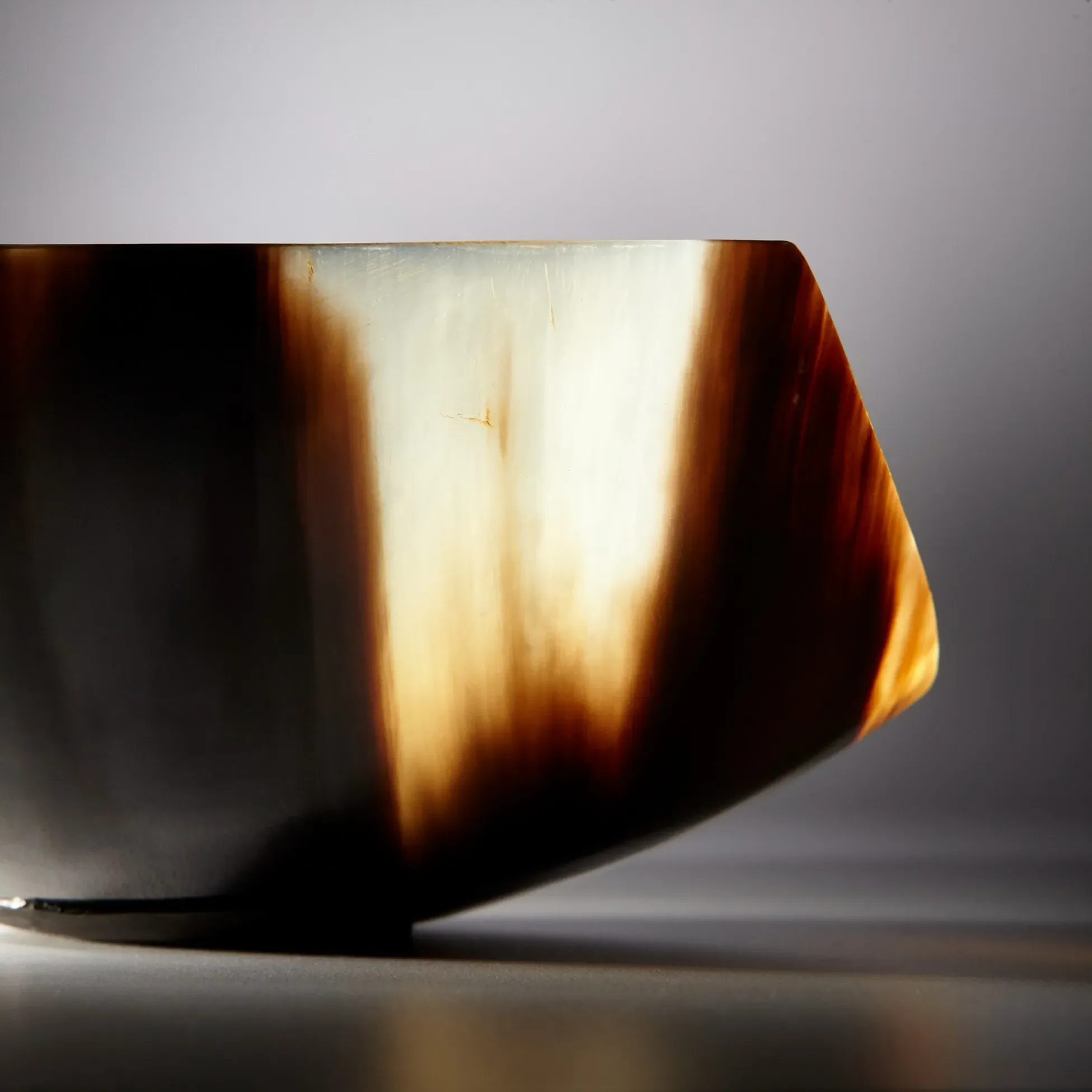 Asher Oval Tray - Brown, Horn