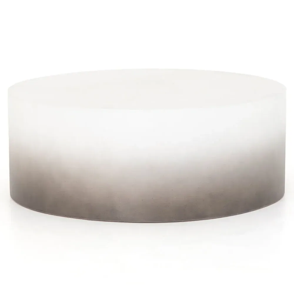 Asher Round Outdoor Coffee Table - Grey Ombre, Concrete image