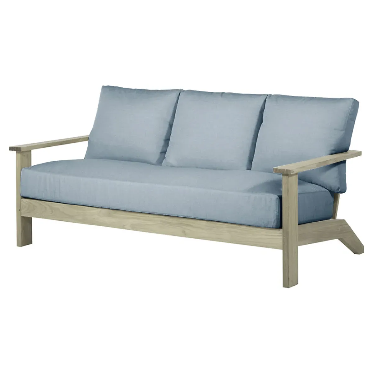 Ashland 74-Inch Outdoor Sofa - Oyster Grey, Teak