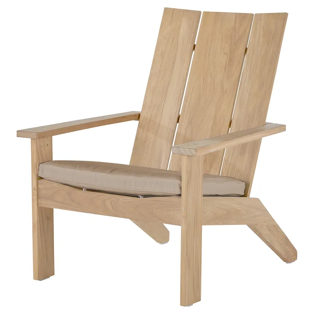 Ashland Outdoor Adirondack Chair - Beige, Teak
