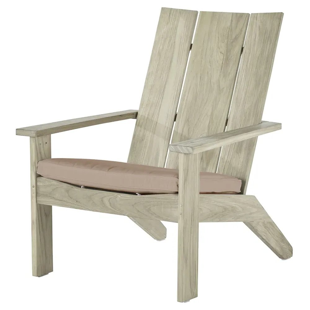 Ashland Outdoor Adirondack Chair - Beige, Teak