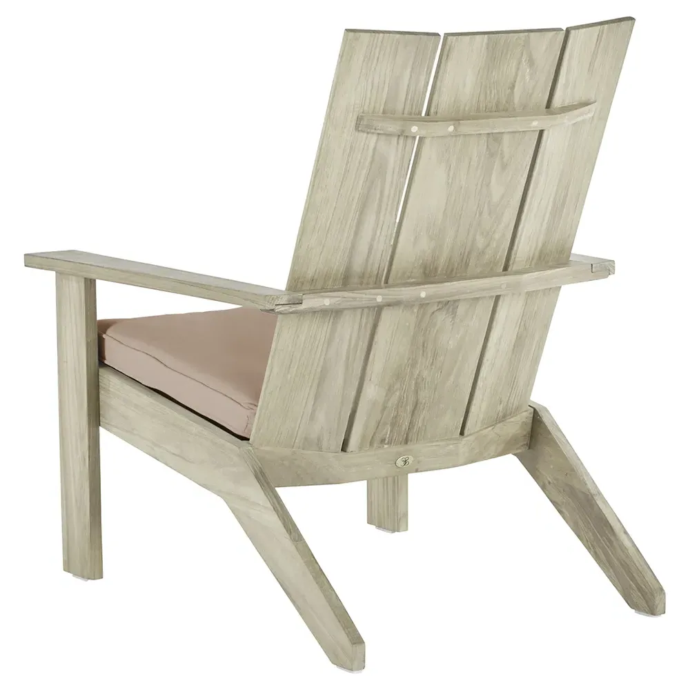 Ashland Outdoor Adirondack Chair - Beige, Teak