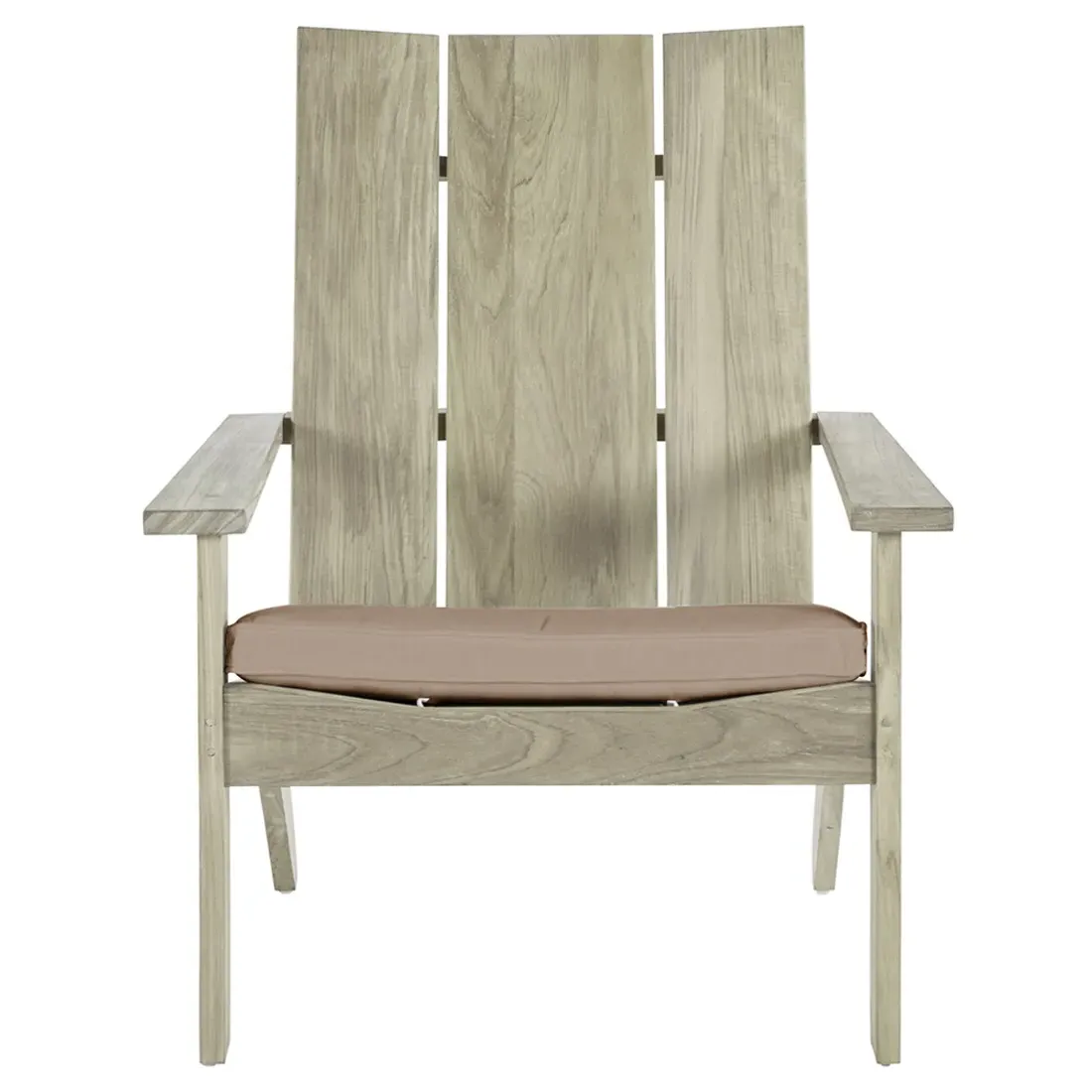 Ashland Outdoor Adirondack Chair - Beige, Teak